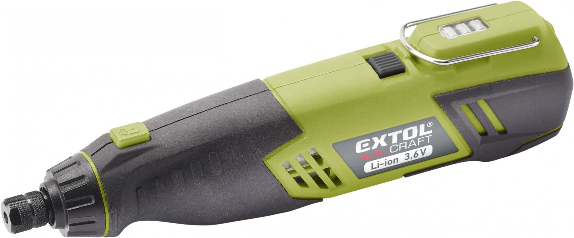 Extol 402200 akkus mini köszörű- és fúrógép (1.3 Ah beépített Li-ion akkuval, tartozékokkal) termék fő termékképe