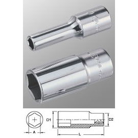 Genius Tools 427832 1/2"-os 6 lapú dugókulcs fej, hosszított kivitel, 32 mm termék fő termékképe