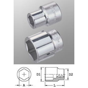 Genius Tools 625220 3/4"-os 6 lapú dugókulcs fej, 20 mm termék fő termékképe