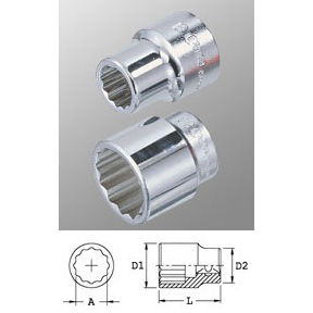Genius Tools 635236 3/4"-os 12 lapú dugókulcs fej, 36 mm termék fő termékképe