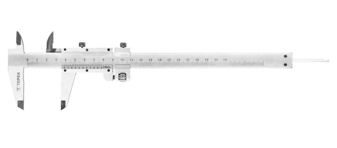 Topex 31C616 nóniuszos tolómérő finomállítóval, 0-200 mm, 0.05 mm termék fő termékképe