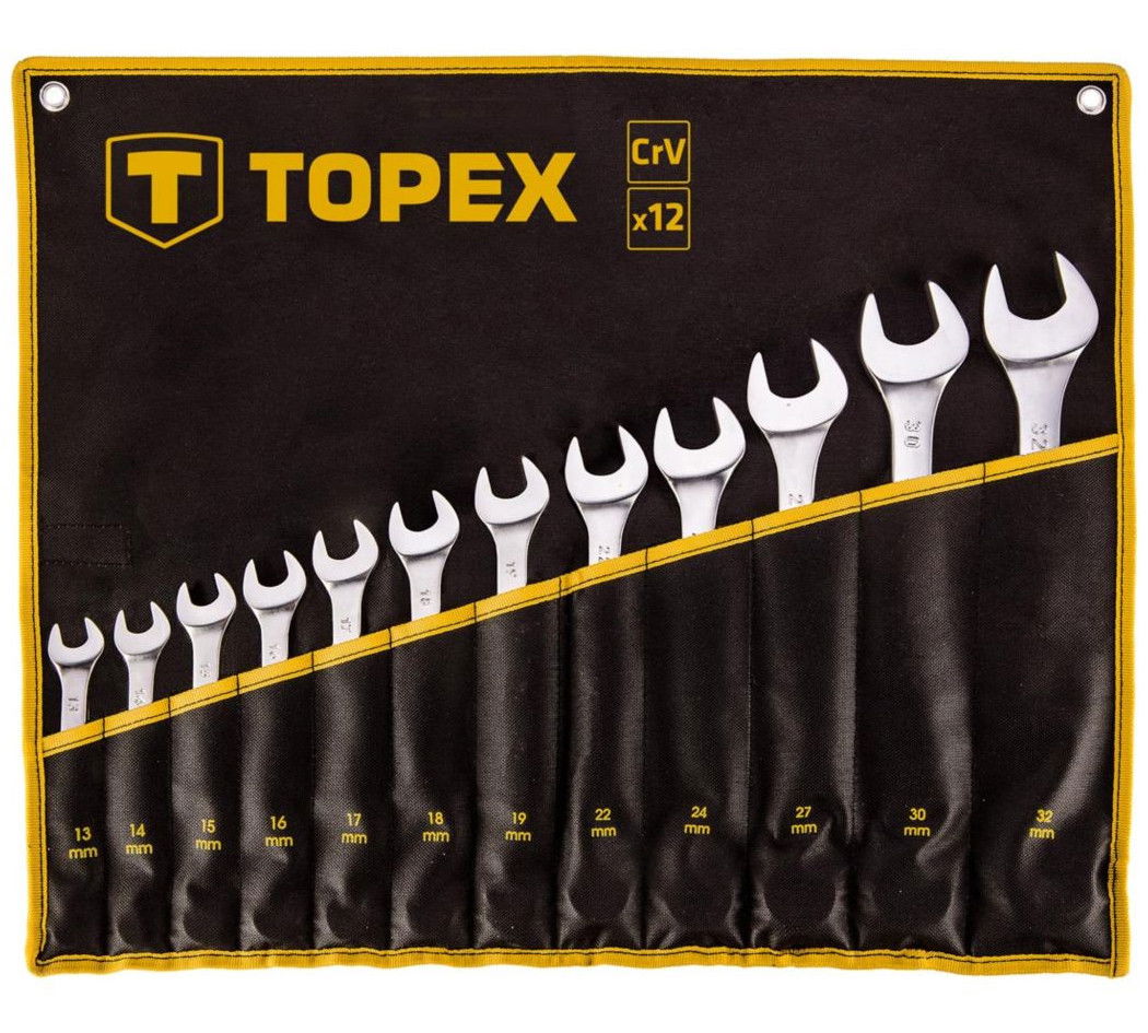 Topex 35D758 csillag-villáskulcs készlet, CrV acél, 12 részes termék fő termékképe