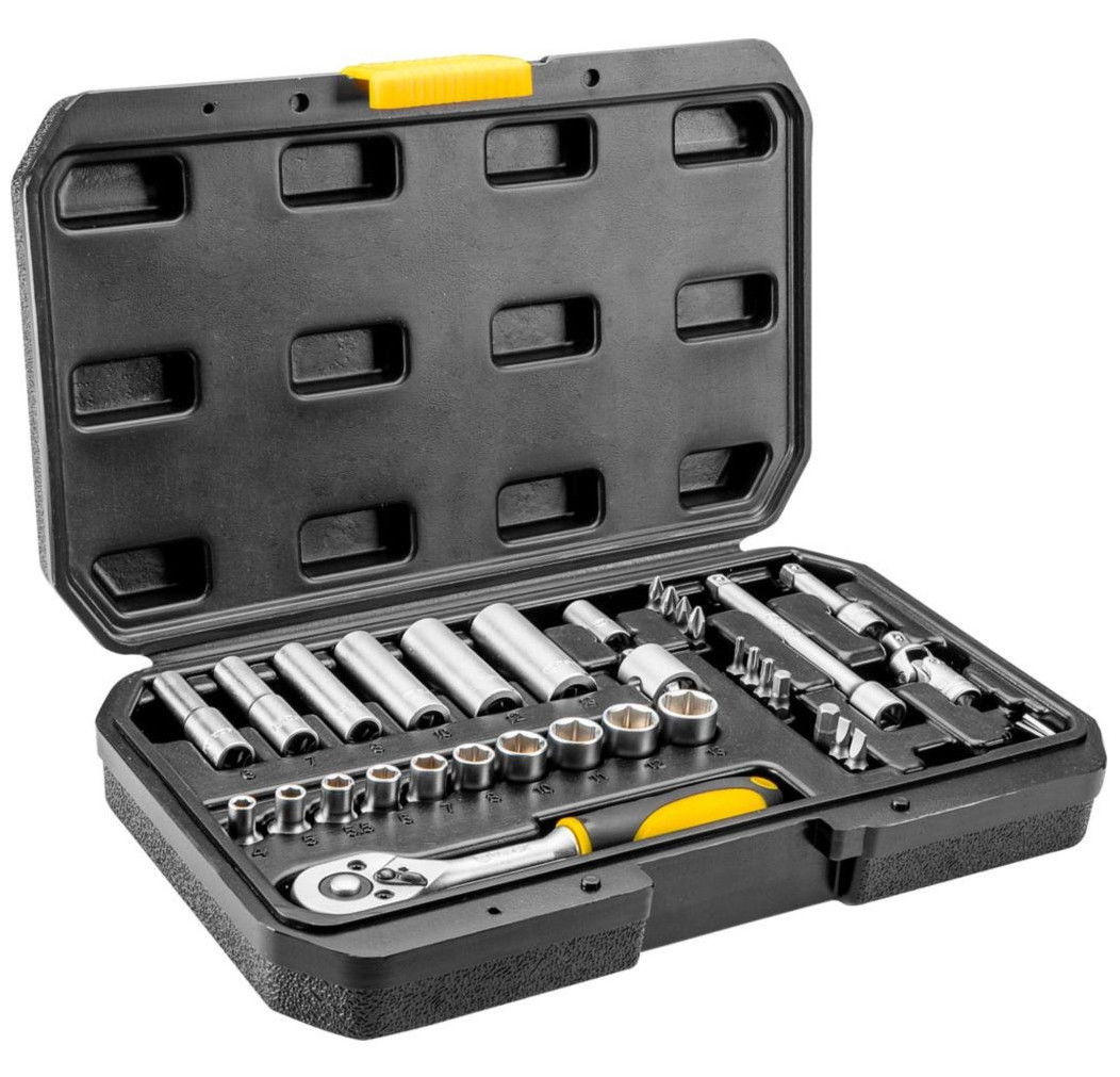 Topex 38D669 dugókulcs készlet, 1/4", 36 részes termék fő termékképe