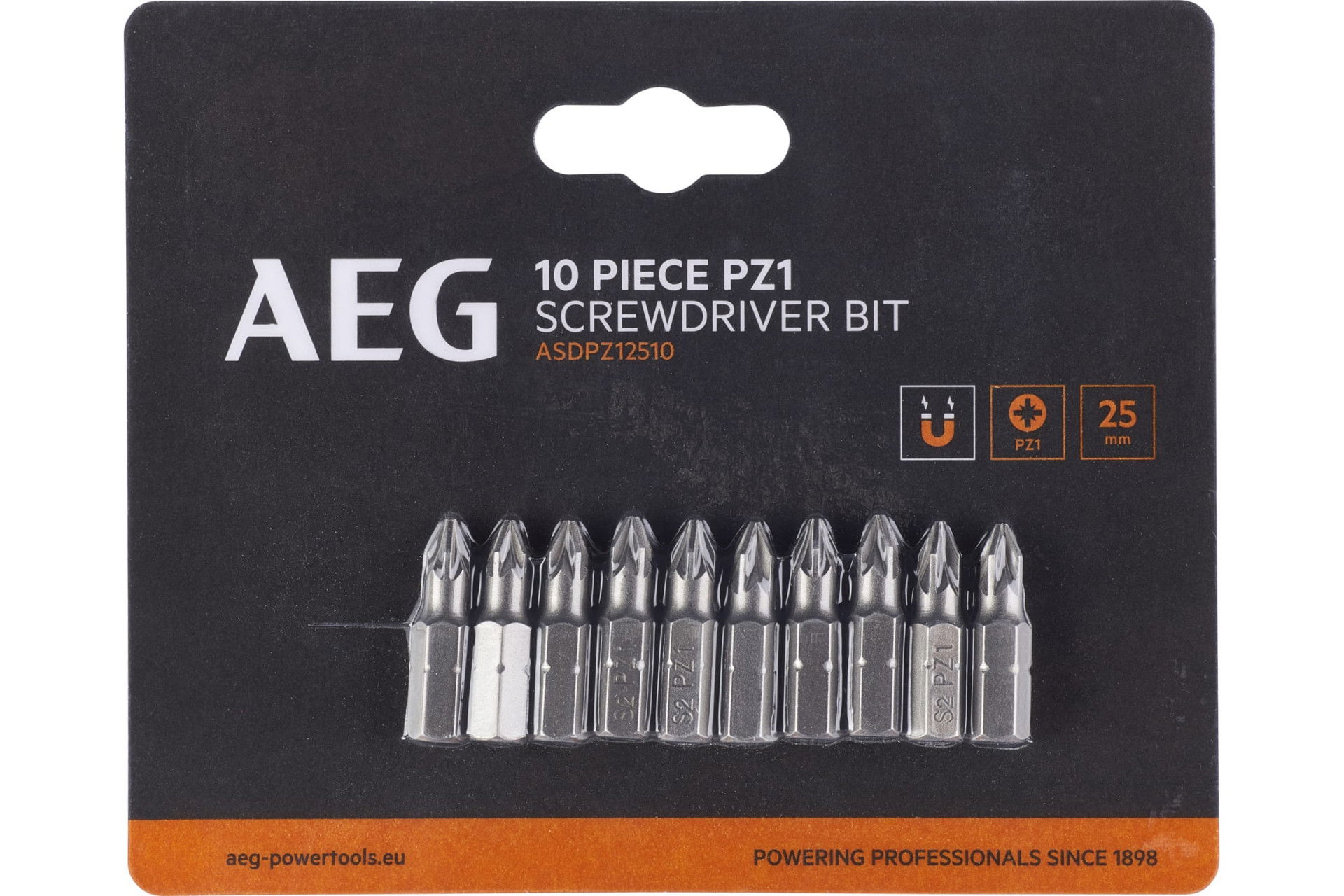 AEG ASDPZ12510 25mm PZ1 csavarozó bit 10db/bliszter termék fő termékképe