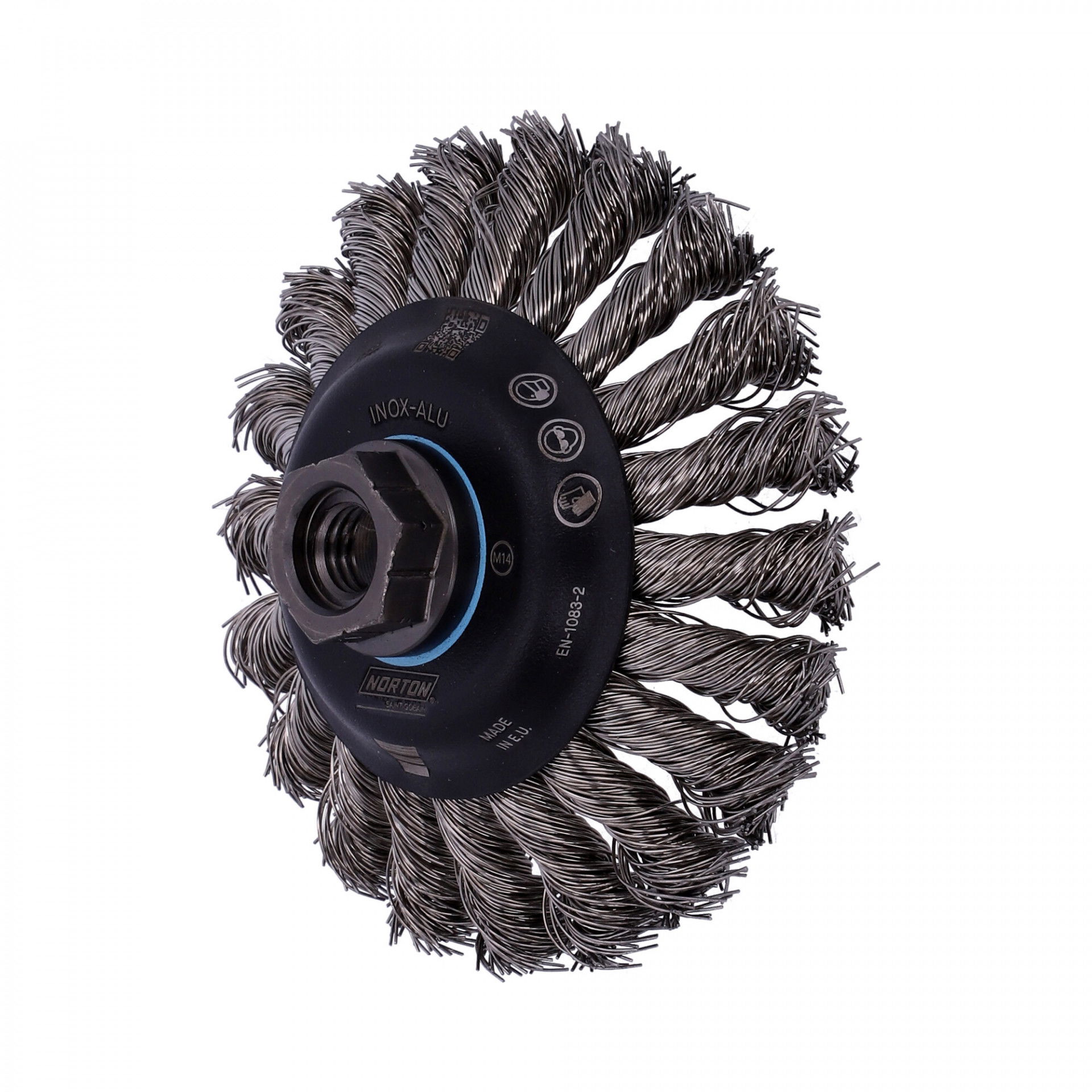 Norton sodrott kúpos drótkorong inox (kefekorong) 115x15xM14 T27,5 termék fő termékképe