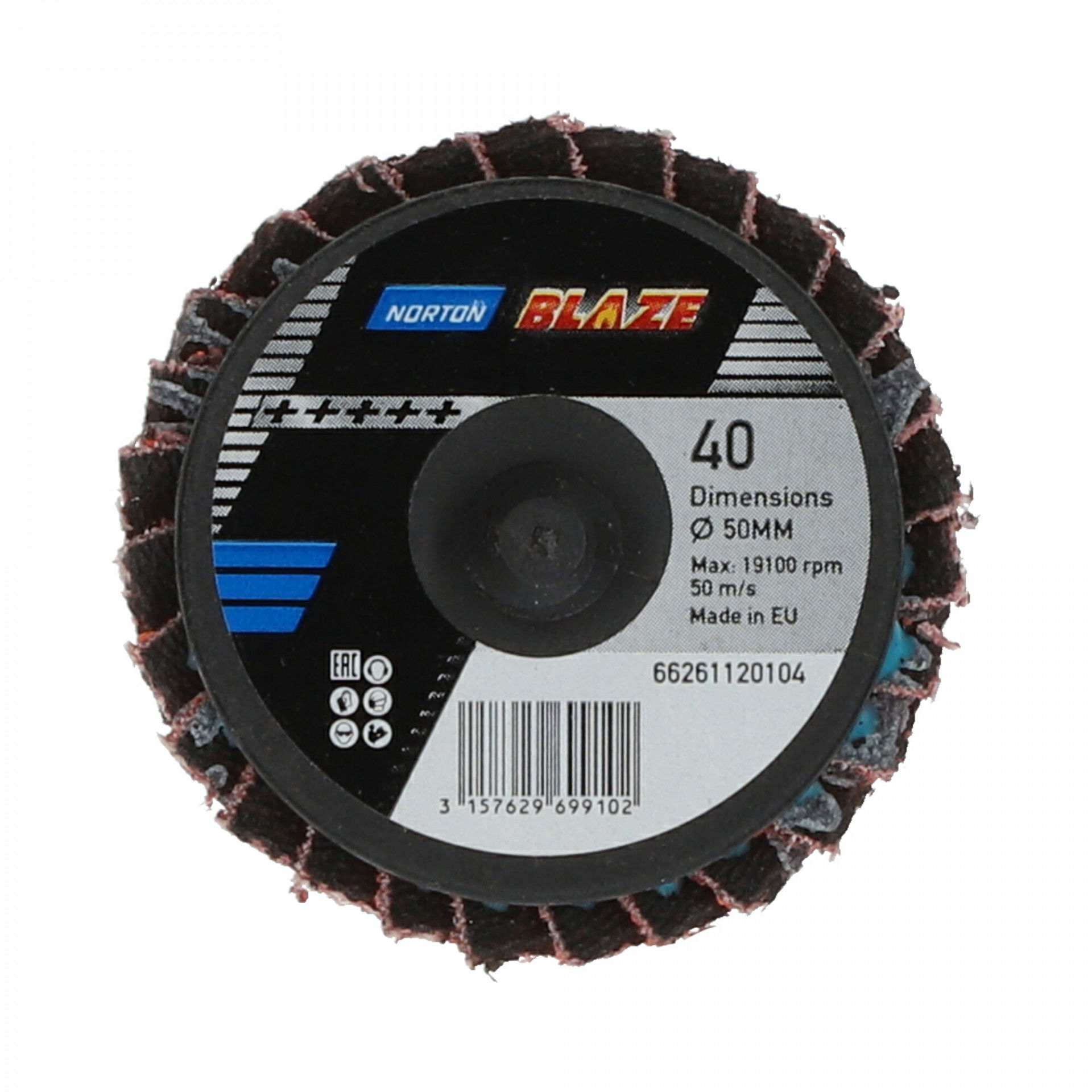 Norton Speedlok Blaze R980P TR lamellás csiszolókorong Ø50mm P40, 10 db/csomag termék fő termékképe
