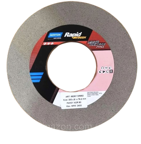 Norton Rapid Finish Edge Delete Pro rost csiszolókorong Ø200x24x76,2 mm P4M01 NOR 80, 2 db/csomag termék fő termékképe