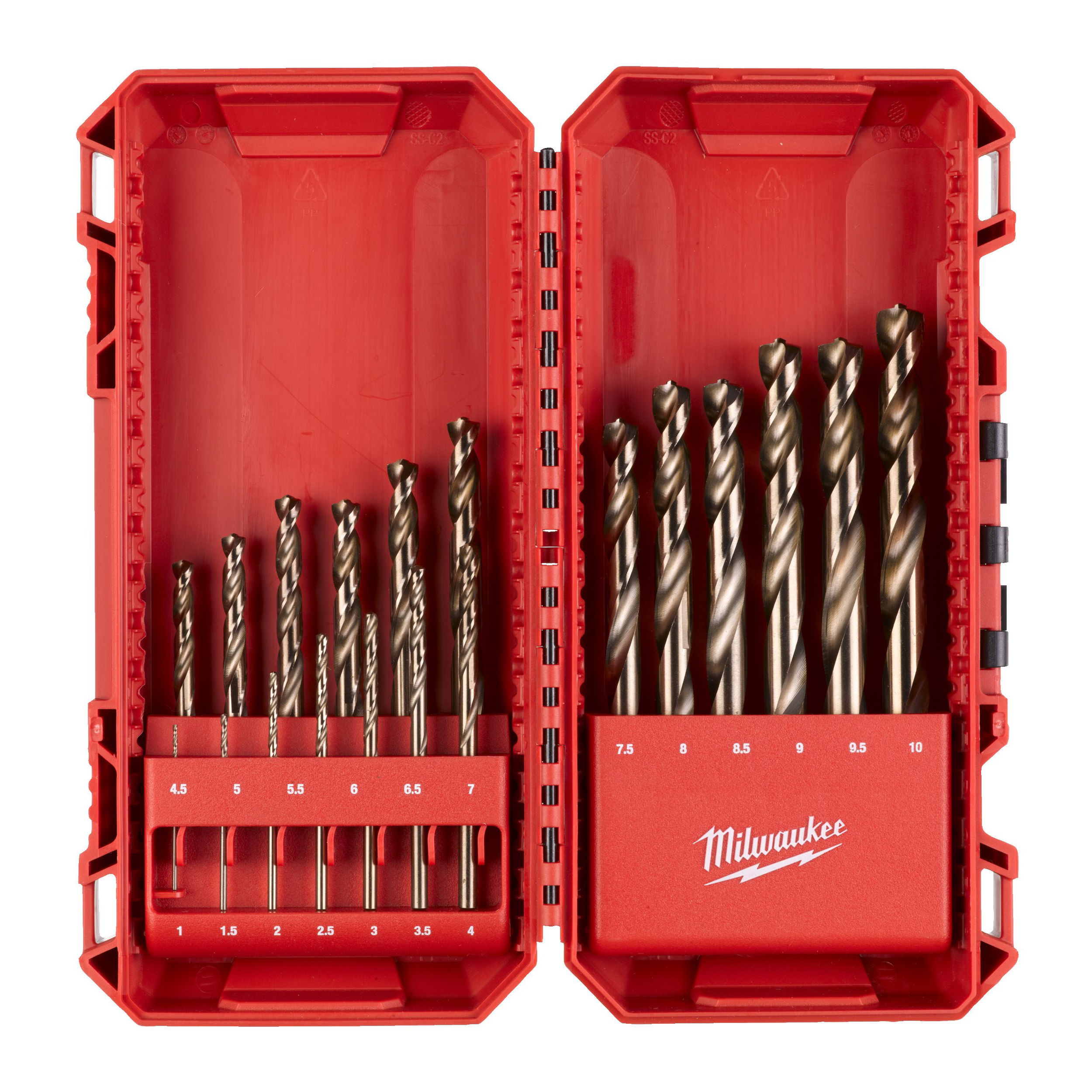 Milwaukee RED COBALT HSS-G Co fémfúró készlet, DIN 338, 19 részes termék fő termékképe