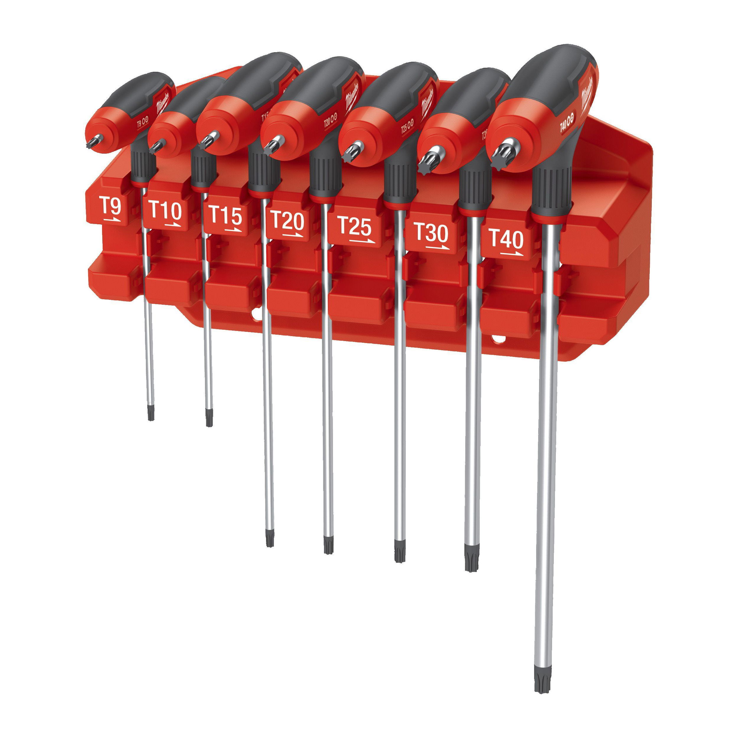 Milwaukee T-torx kulcs készlet komfort markolattal, 7 darabos termék fő termékképe