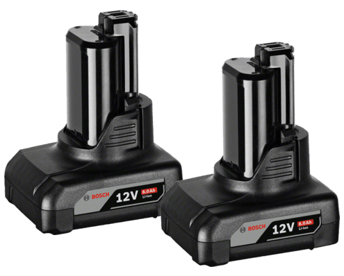 Bosch 2 db GBA Li-ion akkumulátor, 12 V, 6.0 Ah termék fő termékképe
